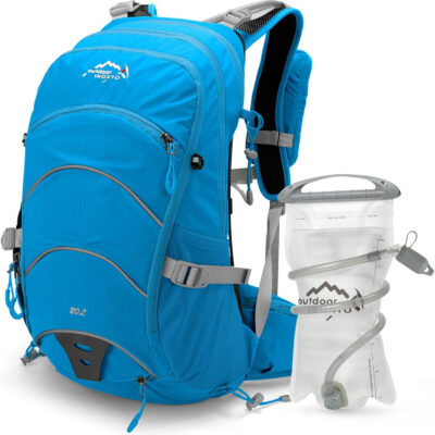 Hydration Pack,20L Hydration Backpack, Hiking Internal Frame Backpacks with 2L Hydration Water Bladder and Rain Cover, for Cycling,camping, hunting,Ski, Snow for Men, Women (light green)