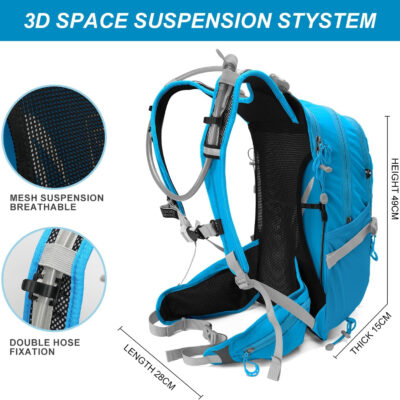 Hydration Pack,20L Hydration Backpack, Hiking Internal Frame Backpacks with 2L Hydration Water Bladder and Rain Cover, for Cycling,camping, hunting,Ski, Snow for Men, Women (light green)