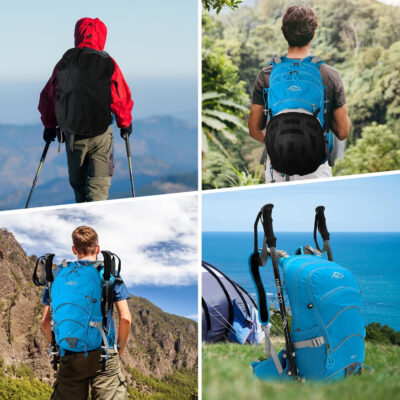 Hydration Pack,20L Hydration Backpack, Hiking Internal Frame Backpacks with 2L Hydration Water Bladder and Rain Cover, for Cycling,camping, hunting,Ski, Snow for Men, Women (light green)