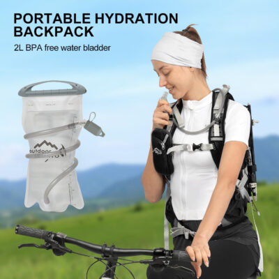 Hydration Pack,20L Hydration Backpack, Hiking Internal Frame Backpacks with 2L Hydration Water Bladder and Rain Cover, for Cycling,camping, hunting,Ski, Snow for Men, Women (light green)