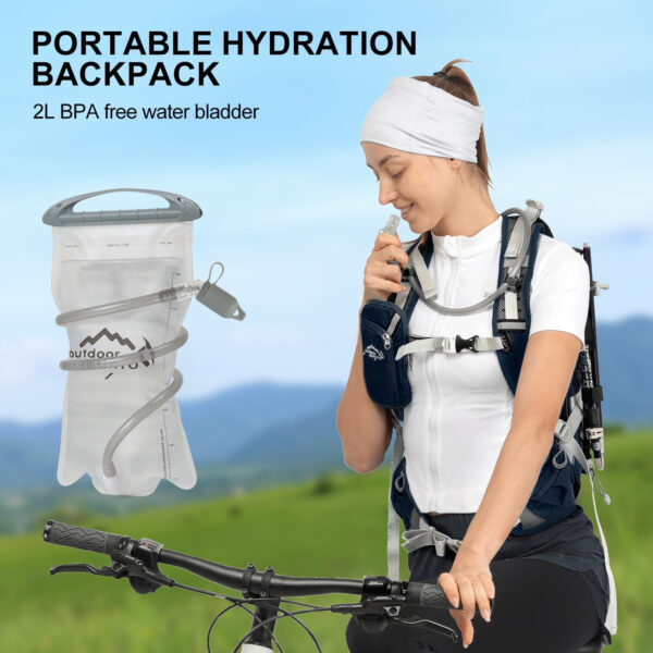 Hydration Pack,20L Hydration Backpack, Hiking Internal Frame Backpacks with 2L Hydration Water Bladder and Rain Cover, for Cycling,camping, hunting,Ski, Snow for Men, Women (light green)