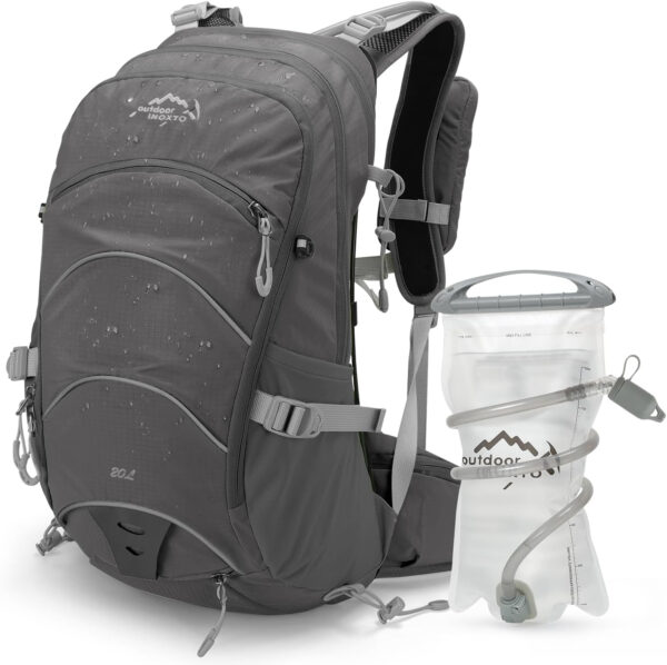Hydration Pack,20L Hydration Backpack, Hiking Internal Frame Backpacks with 2L Hydration Water Bladder and Rain Cover, for Cycling,camping, hunting,Ski, Snow for Men, Women (light green)