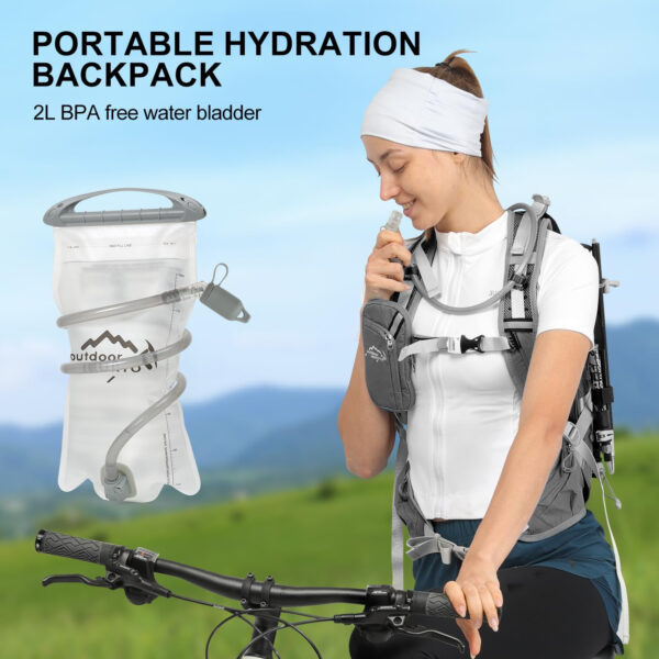 Hydration Pack,20L Hydration Backpack, Hiking Internal Frame Backpacks with 2L Hydration Water Bladder and Rain Cover, for Cycling,camping, hunting,Ski, Snow for Men, Women (light green)