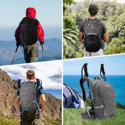 Hydration Pack,20L Hydration Backpack, Hiking Internal Frame Backpacks with 2L Hydration Water Bladder and Rain Cover, for Cycling,camping, hunting,Ski, Snow for Men, Women (light green)
