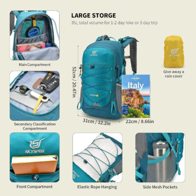 6899e859ada7f0d1d7d04df9b11e9a813cc3156ff5dd63d53850a.jpg SKYSPER Hiking Backpack for Men Women, 35L Travel Backpack Waterproof Camping Backpack Outdoor Lightweight Daypack