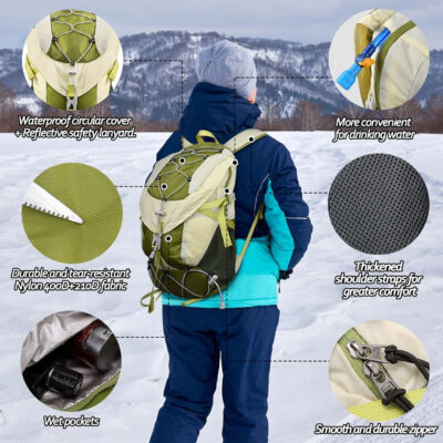6899e893b14e03ede262da1233faa5d2ff3935130d51dfa94f5a6.jpg Seektop 20L Ultra Lightweight Waterproof Hiking Backpack Small Outdoor Foldable Day Pack for Women Men