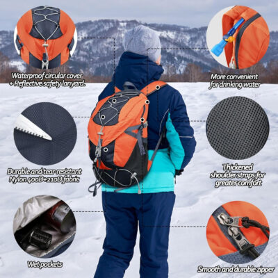 6899e89db09e314da386a757e4357119eb62b375cc5269da16a0e.jpg Seektop 20L Ultra Lightweight Waterproof Hiking Backpack Small Outdoor Foldable Day Pack for Women Men