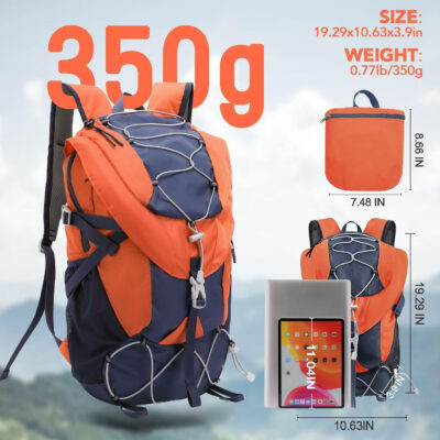6899e89ecc360c410d3f9dbec1c2ad08d2475bfe74b6377ce653c.jpg Seektop 20L Ultra Lightweight Waterproof Hiking Backpack Small Outdoor Foldable Day Pack for Women Men