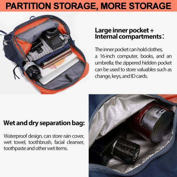 6899e89fdb959783a8daf7f6d7b11290c43dca77812fca05c42ae.jpg Seektop 20L Ultra Lightweight Waterproof Hiking Backpack Small Outdoor Foldable Day Pack for Women Men