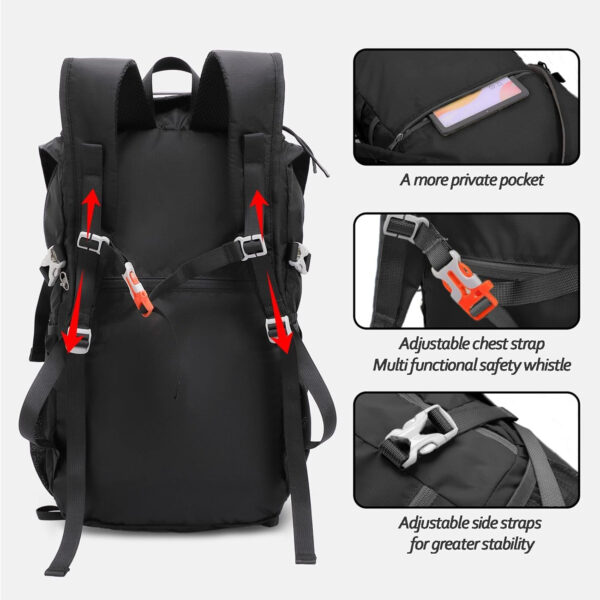 6899e8a497826e54af47536194ebd7206ed5a145b8b79ecbb60e6.jpg Seektop 20L Ultra Lightweight Waterproof Hiking Backpack Small Outdoor Foldable Day Pack for Women Men