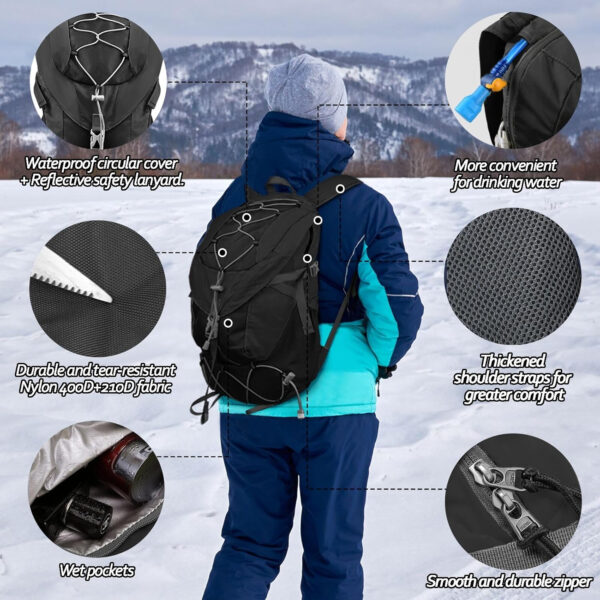 6899e8a5b525e1d6ff0abff013f6d7a16bbef34bdf96352fffd85.jpg Seektop 20L Ultra Lightweight Waterproof Hiking Backpack Small Outdoor Foldable Day Pack for Women Men