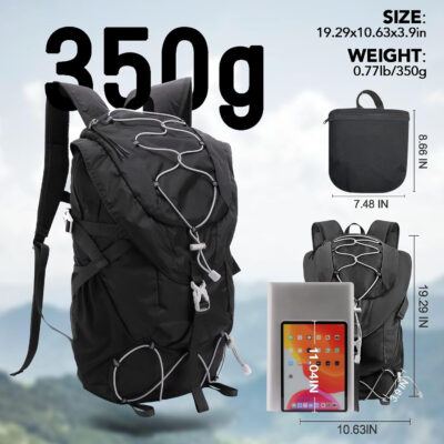 6899e8a6ad21874bbb4bf0c0bf46f973efad33235ced3fa88bebd.jpg Seektop 20L Ultra Lightweight Waterproof Hiking Backpack Small Outdoor Foldable Day Pack for Women Men