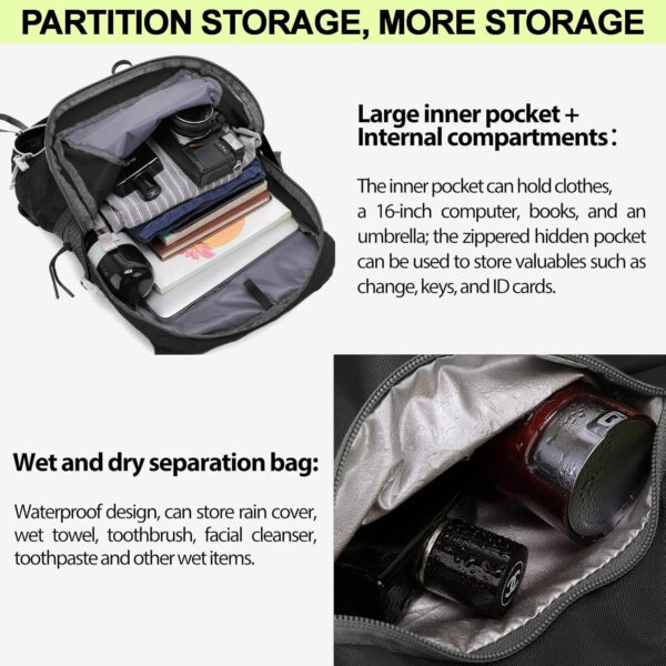 6899e8a7a99388f6b837d736e053ec316e019f14a9d01d67a33c1.jpg Seektop 20L Ultra Lightweight Waterproof Hiking Backpack Small Outdoor Foldable Day Pack for Women Men
