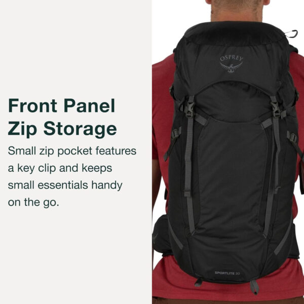 6899e90150443991a9b9ff62b8e86b175a4459b3959d95f1f11df.jpg Osprey Sportlite 30L Unisex Hiking Backpack, Dark Charcoal Grey, M/L