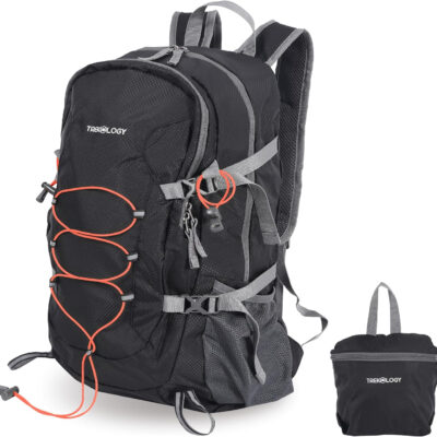TREKOLOGY 30L Waterproof Lightweight Backpack – Foldable, Durable Daypack for Men & Women with Chest Strap & Multiple Compartments – Compact, Comfortable, Ideal for Hiking, Camping, Travel & Outdoors