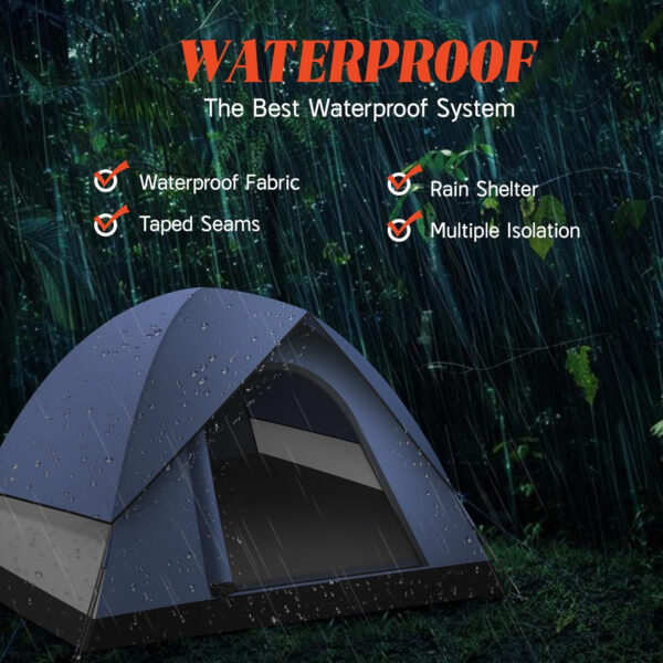 Tents for Camping,3-4 Person Camping Tent,Waterproof and Windproof Tent, Easy to Set up Outdoor Dome Tent for Outdoor Activities, Adventure, Festivals, Backyard,Hiking