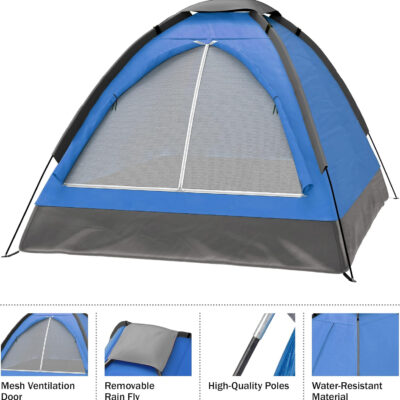 6899e9d5511736f237de8df1a1d7969f74d1723e8eeb1eba02740.jpg 2-Person Dome Tent – Easy Set Up Shelter with Rain Fly and Carrying Bag for Camping