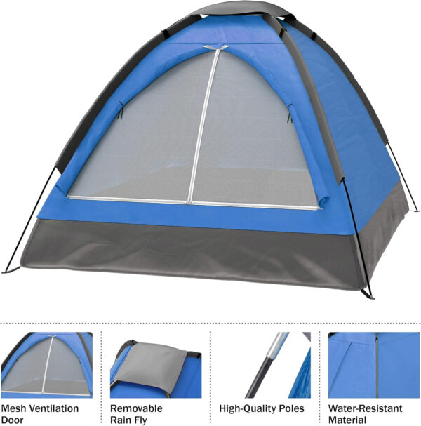 6899e9d5511736f237de8df1a1d7969f74d1723e8eeb1eba02740.jpg 2-Person Dome Tent – Easy Set Up Shelter with Rain Fly and Carrying Bag for Camping