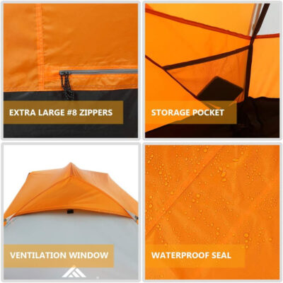 6899ea704d4513029390878b44c157142a26aa212762dfb17f548.jpg Forceatt Tent for 2 and 3 Person is Waterproof and Windproof, Camping Tent for 3 to 4 Seasons,Lightweight Aluminum Pole Backpacking Tent Can be Set Up Quickly,Great for Hiking