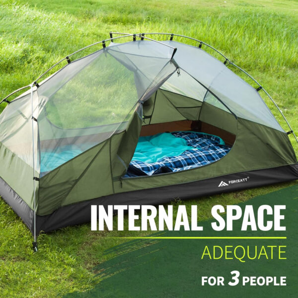 6899ea7a3433d2a053e0fad4ff647f6f94f317e5069d0a3fb3f1c.jpg Forceatt Tent for 2 and 3 Person is Waterproof and Windproof, Camping Tent for 3 to 4 Seasons,Lightweight Aluminum Pole Backpacking Tent Can be Set Up Quickly,Great for Hiking