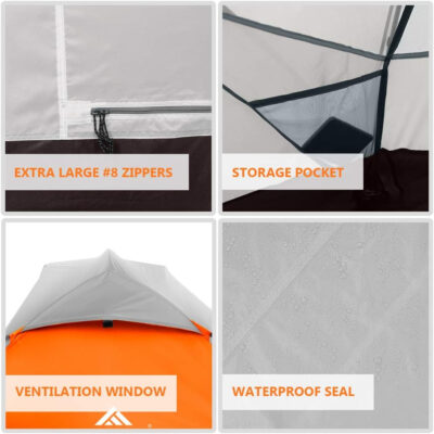 6899ea8589f81c96e0909497845df92bfd123716c6b249a00010c.jpg Forceatt Tent for 2 and 3 Person is Waterproof and Windproof, Camping Tent for 3 to 4 Seasons,Lightweight Aluminum Pole Backpacking Tent Can be Set Up Quickly,Great for Hiking