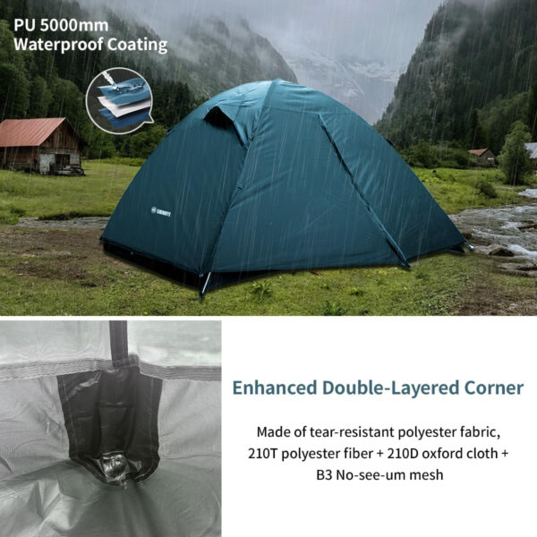 6899eaccf16ec68674e426111964ea484f9db14cdda6dff02bb35.jpg Backpacking Tent for Camping 2/3/4 Person Hiking Ultralight Tent for Waterproof Windproof Outdoor Tents Easy Setup Two Doors Double Layer Lightweight Instant Tents