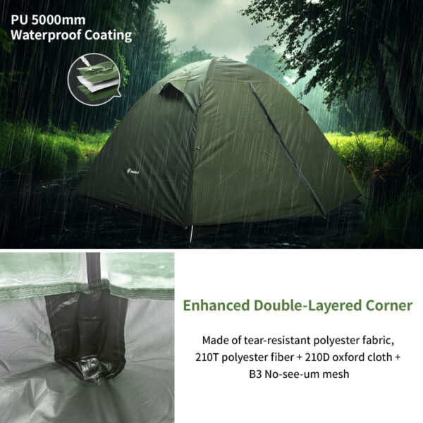 6899ead667834c3afd83cb7e9843c21ae8261db366805836bd9e7.jpg Backpacking Tent for Camping 2/3/4 Person Hiking Ultralight Tent for Waterproof Windproof Outdoor Tents Easy Setup Two Doors Double Layer Lightweight Instant Tents