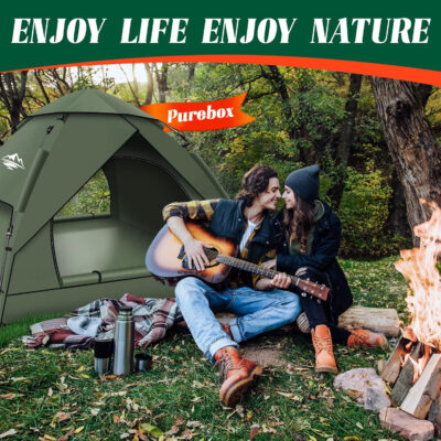 Pop Up Tents for Camping,2-3 Person Tent Easy Setup,Waterproof & Windproof Camping Tents, 60S Instant Double Layer Tent for Trekking, Family, Backpacking
