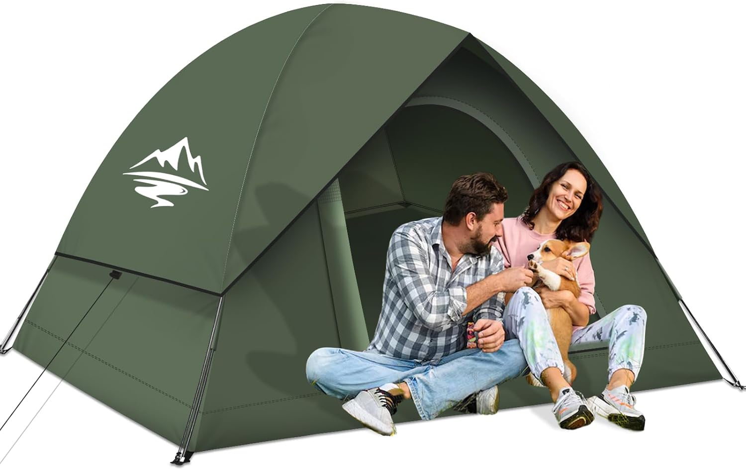 Tents for Camping 3-4 Person with Rainfly, Camping Tents Waterproof Windproof, Not Crowded for 2 Person Camping Tent, Outdoor Dome Tent Easy Setup, Backpacking Tent for Adventure Backyard