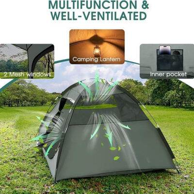 6899ec94cfbb09baae958ebda782178234b7082f2f14f738c5e8b.jpg 2-3 Person Camping Tent, Tents for Camping with Removable Rainfly, Family Dome Easy Set Up Tent, Lightweight Tent for Camping, Traveling, Hiking, Outdoor