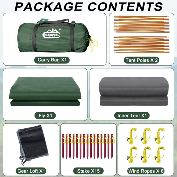 6899ece2d39a10823db8ea1898a44063dfbc5110c833c4c1defb0.jpg 2-3 Person Tent - Waterproof Windproof 4 Season Tent for Backpacking, Hiking, Hunting, Motorcycling & Biking