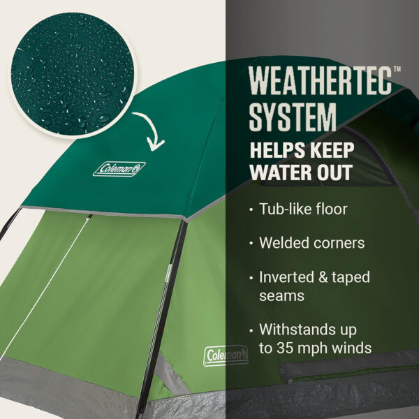 6899ee6a96f8d2250120e8551aec5c3f76730bbe71952915cac56.jpg Coleman Sundome Camping Tent with Rainfly, 2/3/4/6 Person Tent Sets Up in 10 Mins, Weatherproof Shelter for Camping, Festivals, Backyard, Sleepovers, & More