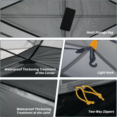Naturehike Mongar 2 Person 3 Season Camping Tent Ultralight Backpacking Tent for Hiking Cycling