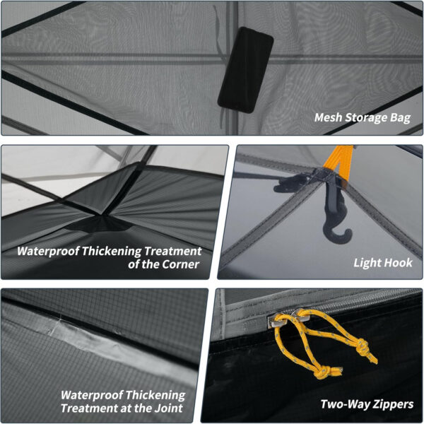 Naturehike Mongar 2 Person 3 Season Camping Tent Ultralight Backpacking Tent for Hiking Cycling