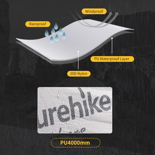 Naturehike Mongar 2 Person 3 Season Camping Tent Ultralight Backpacking Tent for Hiking Cycling