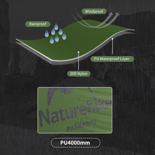 Naturehike Mongar 2 Person 3 Season Camping Tent Ultralight Backpacking Tent for Hiking Cycling