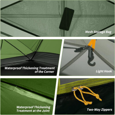 Naturehike Mongar 2 Person 3 Season Camping Tent Ultralight Backpacking Tent for Hiking Cycling