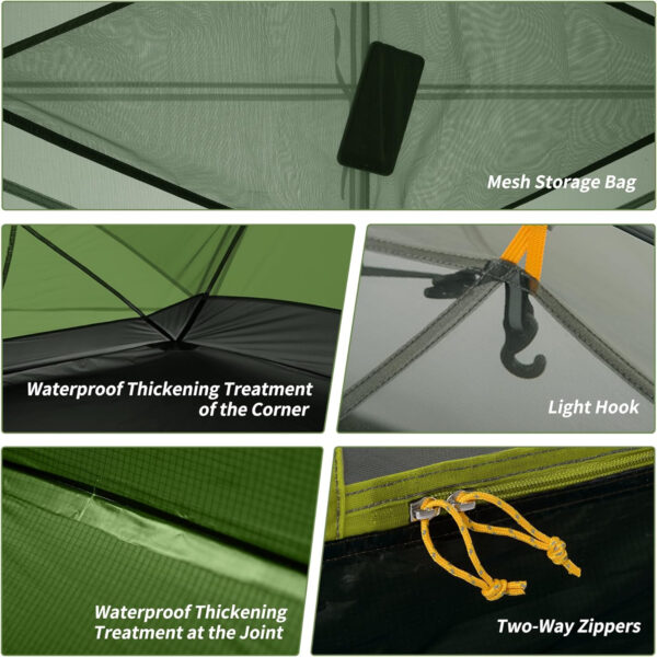 Naturehike Mongar 2 Person 3 Season Camping Tent Ultralight Backpacking Tent for Hiking Cycling