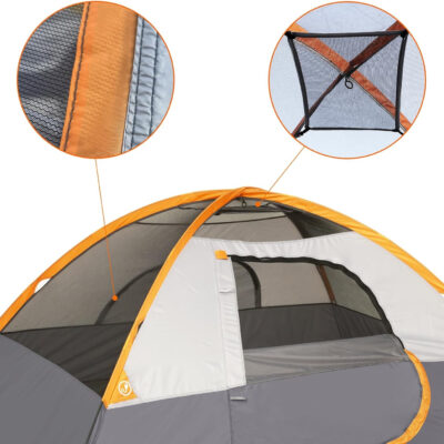 Amazon Basics Camping Tent, 3-Season Dome Design with Rainfly