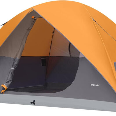 Amazon Basics Camping Tent, 3-Season Dome Design with Rainfly