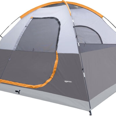 Amazon Basics Camping Tent, 3-Season Dome Design with Rainfly
