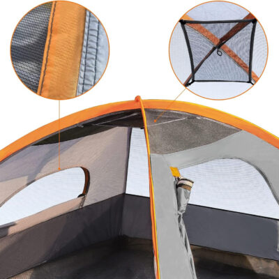 Amazon Basics Camping Tent, 3-Season Dome Design with Rainfly