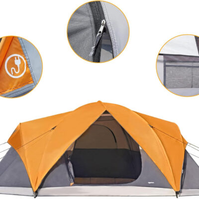 Amazon Basics Camping Tent, 3-Season Dome Design with Rainfly