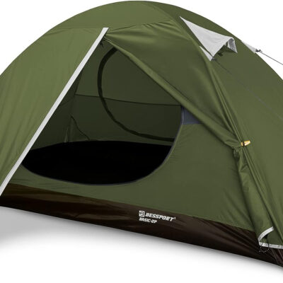 6899efeb91d4c194edb69f71f08374424f7bd2695079f41e86b39.jpg Bessport Camping Tent 1/2 Person Tent Waterproof Two Doors Backpacking Tent Easy Setup Lightweight for Outdoor, Hiking Mountaineering Travel