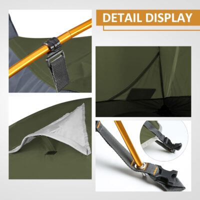6899efeed60205595aad3ac2b398d012785b1729c473cfe112d7c.jpg Bessport Camping Tent 1/2 Person Tent Waterproof Two Doors Backpacking Tent Easy Setup Lightweight for Outdoor, Hiking Mountaineering Travel
