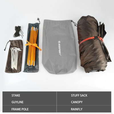 6899f00810c36b47f35f9cb53350e1382cddf9769140219433c75.jpg Bessport Camping Tent 1/2 Person Tent Waterproof Two Doors Backpacking Tent Easy Setup Lightweight for Outdoor, Hiking Mountaineering Travel