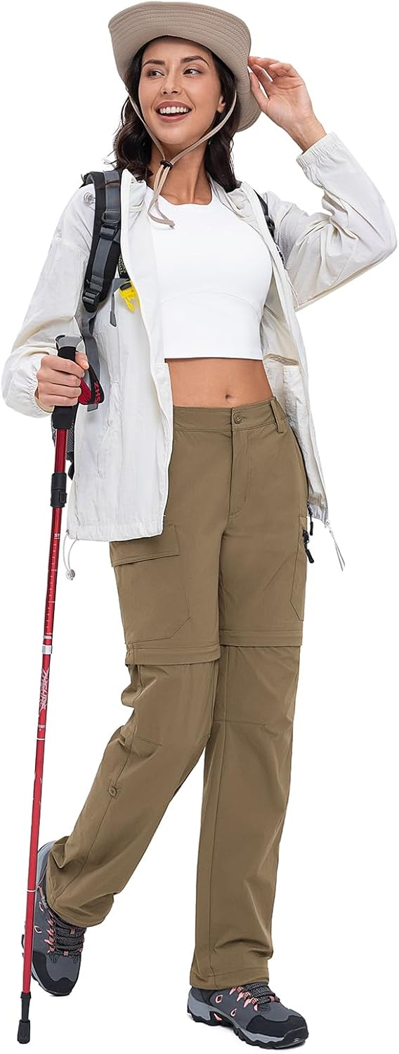 6899f218cd5185acbb28acf1c2531cc61d2ea365b9f1a94f1d6fa.jpg Cycorld Women's-Hiking-Pants-Convertible Quick-Dry-Stretch-Lightweight Zip-Off Outdoor Pants with 5 Deep Pockets
