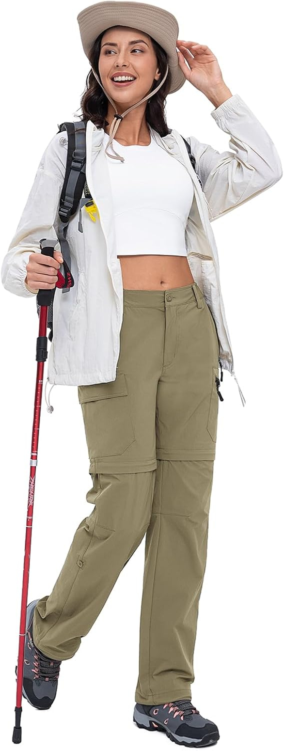 6899f22828f0b349afa700107758b14ed35217938d7218e0b3c3a.jpg Cycorld Women's-Hiking-Pants-Convertible Quick-Dry-Stretch-Lightweight Zip-Off Outdoor Pants with 5 Deep Pockets