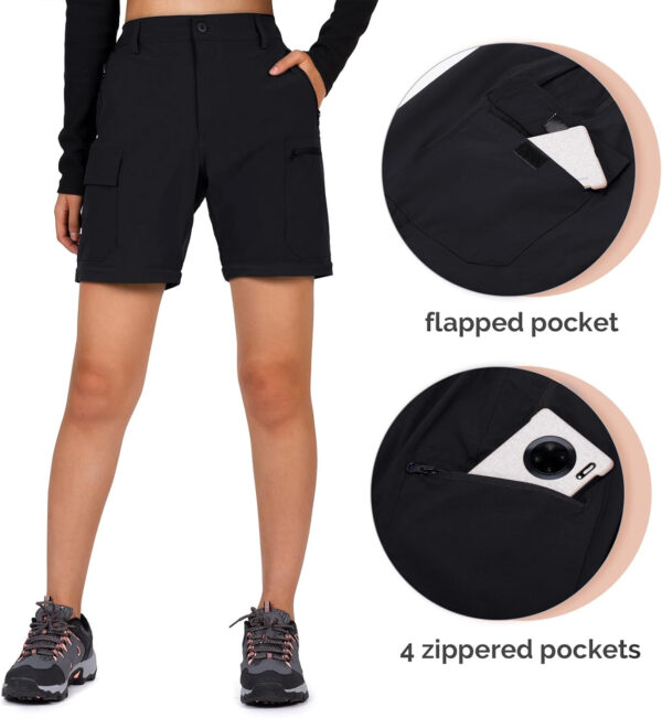 6899f23dc2b41143053133726e247f417cd6268ca0d5eb21e68d6.jpg Cycorld Women's-Hiking-Pants-Convertible Quick-Dry-Stretch-Lightweight Zip-Off Outdoor Pants with 5 Deep Pockets