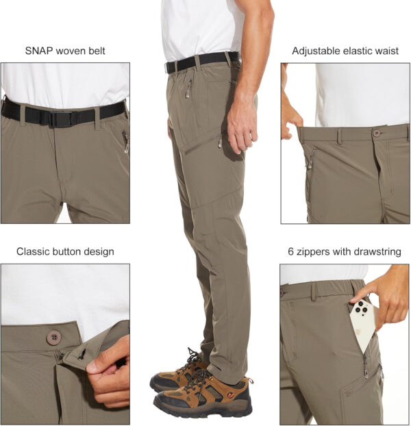 Arunlluta Hiking Pants for Men, Hiking Travel Pants Water-Resistant Mens Work Pants Stretch Quick Dry Lightweight